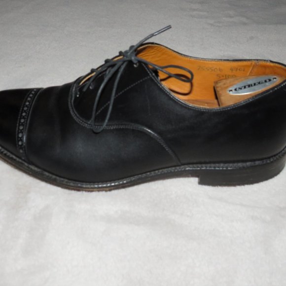 Trickers Black Leather Balmoral Captoe Oxfords 10D main image 6